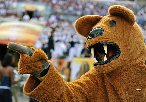 The Altoona mascot tells people to stuff it!